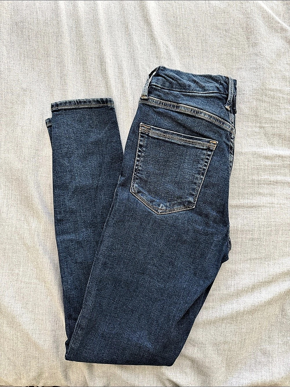 Good American Good Legs Straight Jeans Blue Waist
